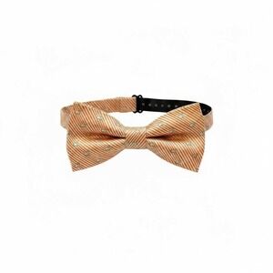Masters Golf Silk Bow Tie‎ Orange Stripe Pattern Adjustable Preppy
